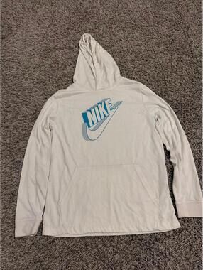 Nike Boys White Hoodie XL Lightweight Pullover